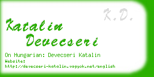 katalin devecseri business card